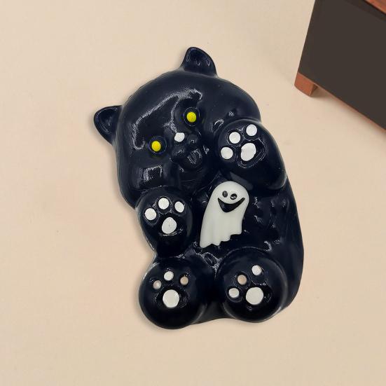 Halloween Animal Squeeze Toy Glossy Flocking Cartoon Dog Rabbit Stress Relief Pinch Sensory Toy Kids Adults Soft TPR Calming Stress Ball Fidget Toy