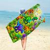 1PC Cartoon Dinosaur Print Quick-Dry Swim Towel, Polyester Soft Beach Towel, Lightweight Travel Towel Gift for Kids, Perfect for