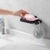 Wall Mounted Cat Shape Hanging Soap Dish Drain Rack Bathroom Kitchen Shower Soap Holder Storage Tray Cleaning