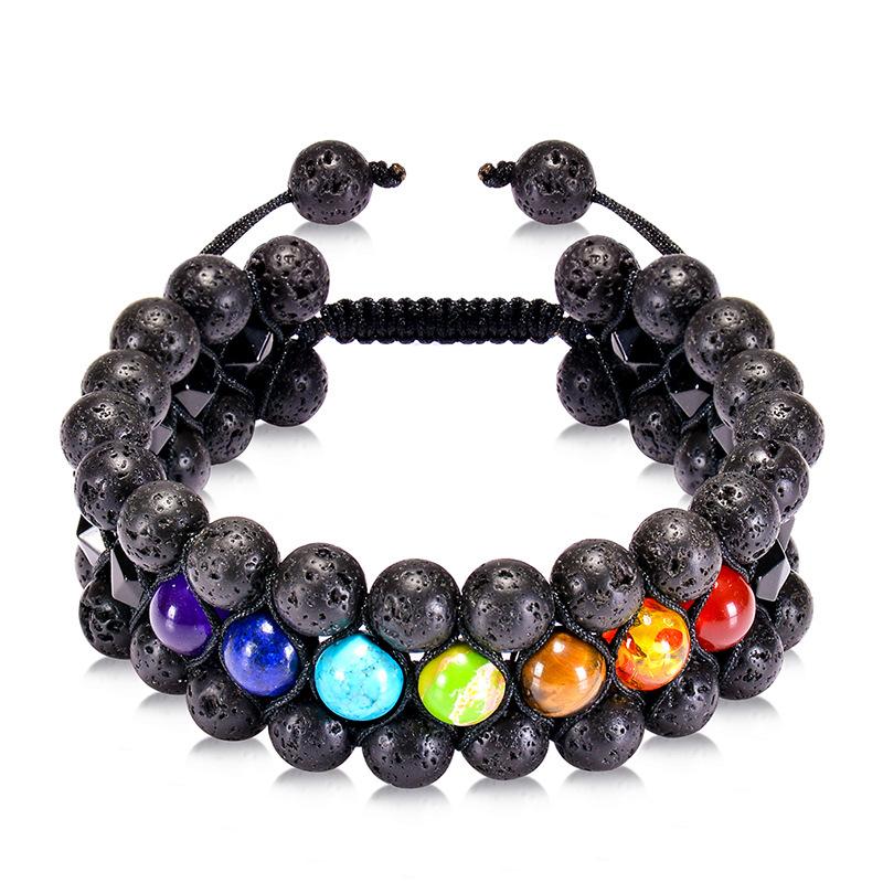 JYL TS Bracelet Life Tree Wrap Yoga Style Invites Growth & Spiritual Peace Three-layer volcanic темный ваниль