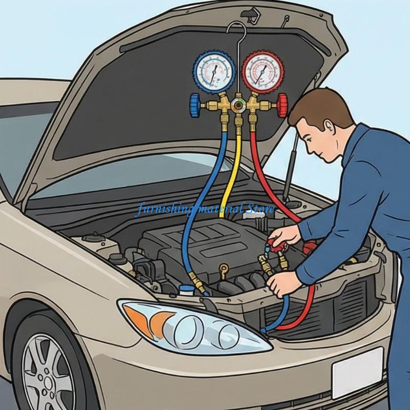 Y5GD Precisions Engineered HVAC Refrigerants Manifold Gauge Set Diagnostic Tool For Accurate Refrigerants Monitoring