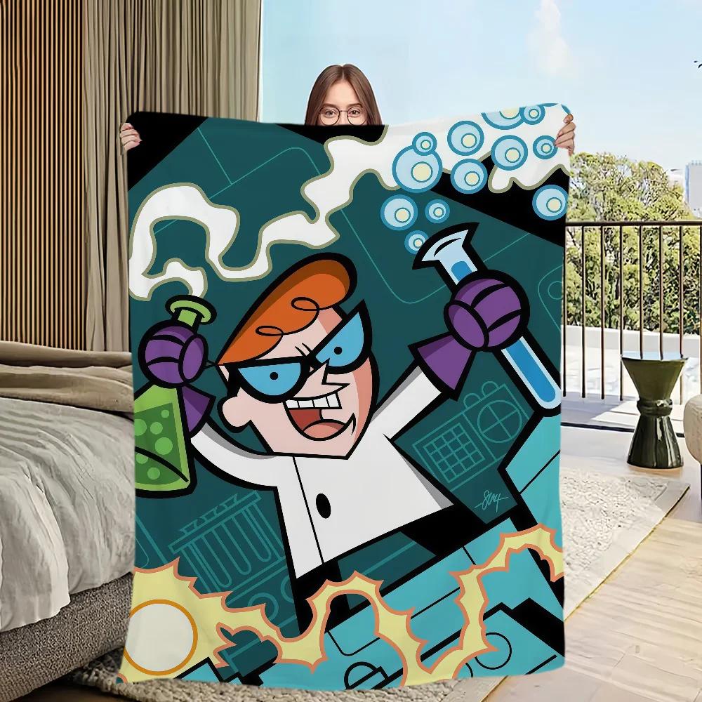 

Cartoon Animation D Dexters Lab Microfiber Blanket for Sofa Bed Room Office Travel Home Gift Soft Cozy Throw 100cmx150cm
