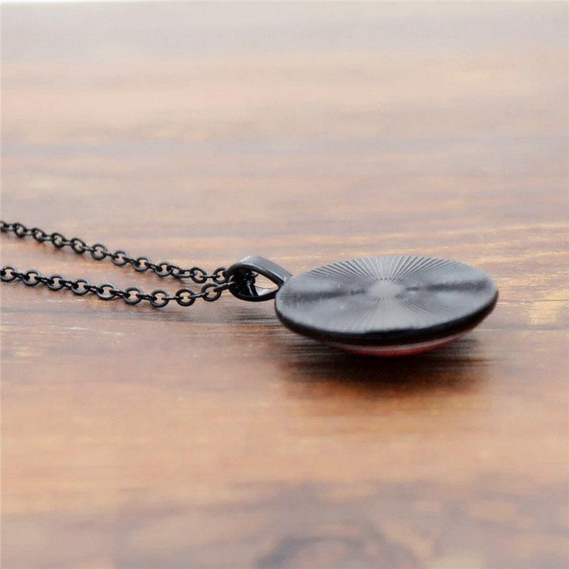 anime merchandise Naruto Sharingan Pendant Necklace Men Women Versatile Circular accessories Sweater Chain toys gifts for kids