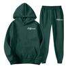 Men's Spring and Autumn Solid Color Suit Hooded Sweater Suit Trend Casual Sports Two-piece Suit