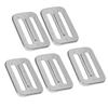 5 PCS Stainless Steel Adjustable Slide Buckle Rectangle Webbing Slider  For Purse Making and Bag DIY