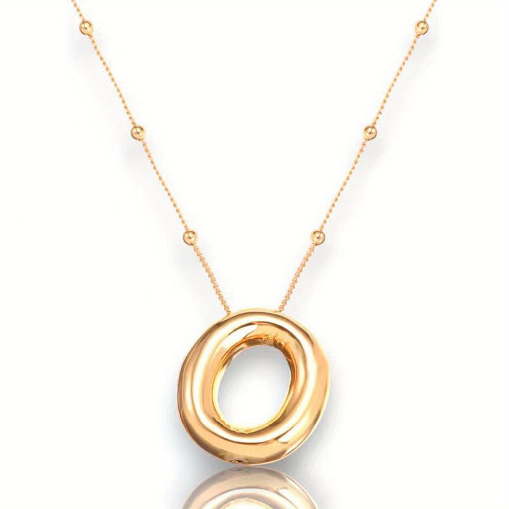 Glossy English Letter Copper Pendant Necklace Jewelry 26 Letter Special Gifts For Women