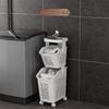 Narrow Laundry Basket Hamper with Storage Rack, Multi-Functional Cart for Dirty Clothes In Bathroom Gaps.