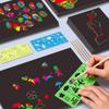 Graffiti Stencil Scratch Art Paper Card Set Rainbow DIY Drawing Board Scratch Off Paper Book  Gifts