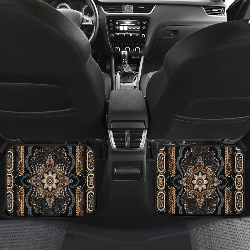 

2/4 шт. Автомобильные противоскользящие коврики, Автомобильные коврики, Автомобильные коврики с принтом в богемном стиле, Подходят для передних и задних сидений большинства автомобилей