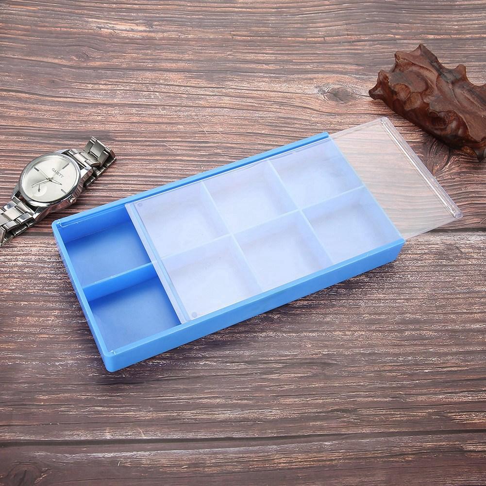 Plastic 8 Grids Storage Box Jewelry Organizer Case Watch Findings Container Tool