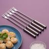 In-Stock Stainless Steel Six-Piece Fruit, Dessert, Hot Pot, Cheese, Chocolate Fork Set