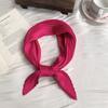 Crumpled rhombus silk scarf high-end new solid color versatile silk scarf neck small scarf streamer scarf shawl
