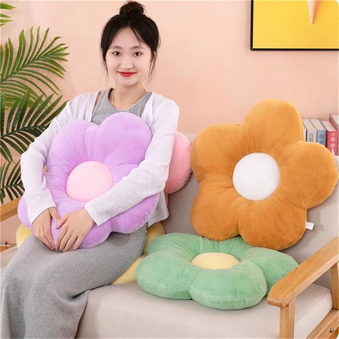 Aesthetic Daisy Flower Shaped Throw Pillow Cute Soft Floral Floor Seating Cushion for Sofa Bed Chair