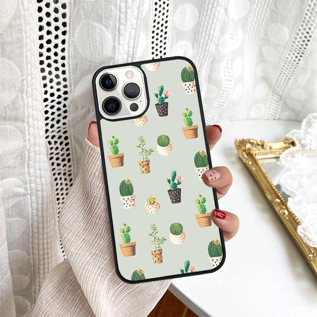 Watercolour Succulents Cacti Phone Case For Samsung Galaxy S10 S22 S23 S24 Note 10 20 Lite S20 Plus S21 Ultra Back Cover