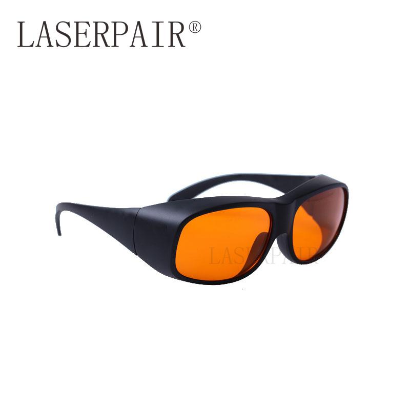 Certified EN207 High Quality Polycarbonate Lens Eye Protection Laser Goggles 532nm Protection Safety Glasses (Orange,safety glasses)