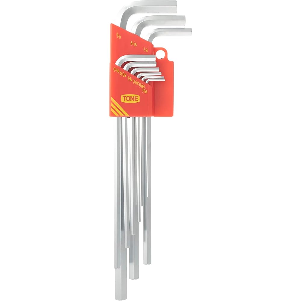 TONE Long Hex L-Wrench Set ALB900 Inch 9-Piece Tool Set