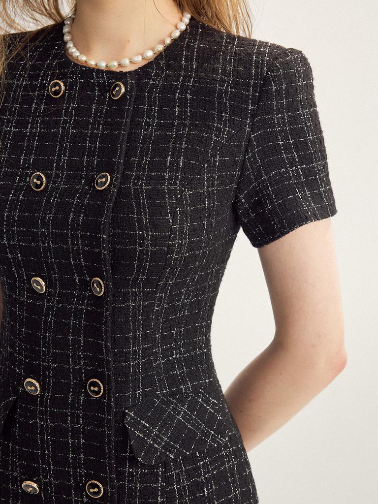 Sinseuden Silverline Tweed Mini Dress
