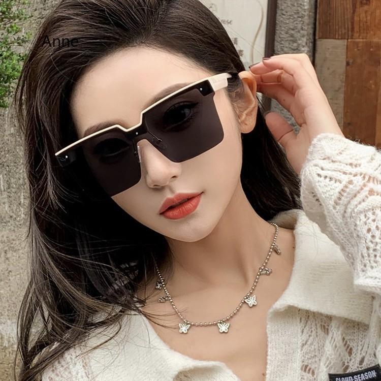 Luxury Oversized Sunglasses for Women Frameless Chic Lightweight Gafas De Sol Mujer  Sun Glasses