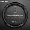 Lincoln Genuine Leather Steering Wheel Cover for MKZ, MKC, MKT - All-Season, Universal Fit