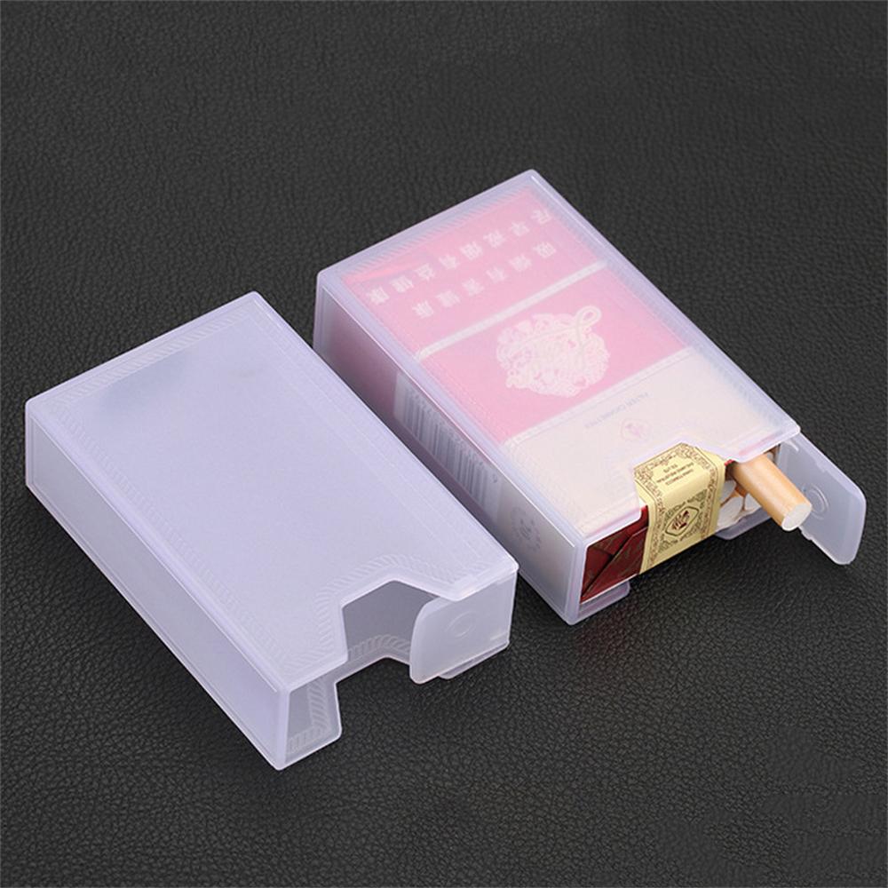 1PC Creative Transparent Thickened Plastic Cigarette Box With Flip Cover Simple And Portable Men's Cigarette Box
