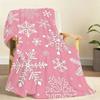 P-Pink S-Snowflake P-Pattern Blanket Soft Throw Blanket for Home Bedroom Bed Sofa Picnic Travel Office Rest Cover Blanket Gift
