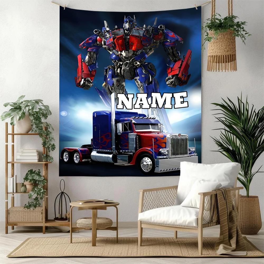 Transformers Fans Custom Your Name Wall Decor Tapestry Art For Pet Memorial Birthdaywedding Party Backdrop Family Gift
