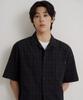 Binpolmen Tartan Check Outerwear-Style Short Sleeve Shirt Brown