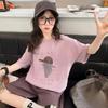 Summer Girls Cotton Alphabet Cartoon Print Loose T-Shirt Tops+Shorts Pant Sets School Kids 2PCS Tracksuit Children Outfit 5-16Yr