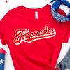 Vintage Fireworks Tee for Fourth of July, Retro Firecracker Graphic Tee, Independence Day Shirt, Patriotic Summer Tee, USA Firecracker Shirt