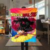 1 Stück Son Goku Druck Flanelldecke, Hohe Qualität für alle Jahreszeiten, Heimdekoration, Wärme und Komfort, Perfekt für Weihnachtsgeschenke