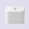 Push Lid Hanging Car Trash Can Square Portable Vehicle Waste Bin Storage Organizer Black White Pink Car Interior Garbage Holder