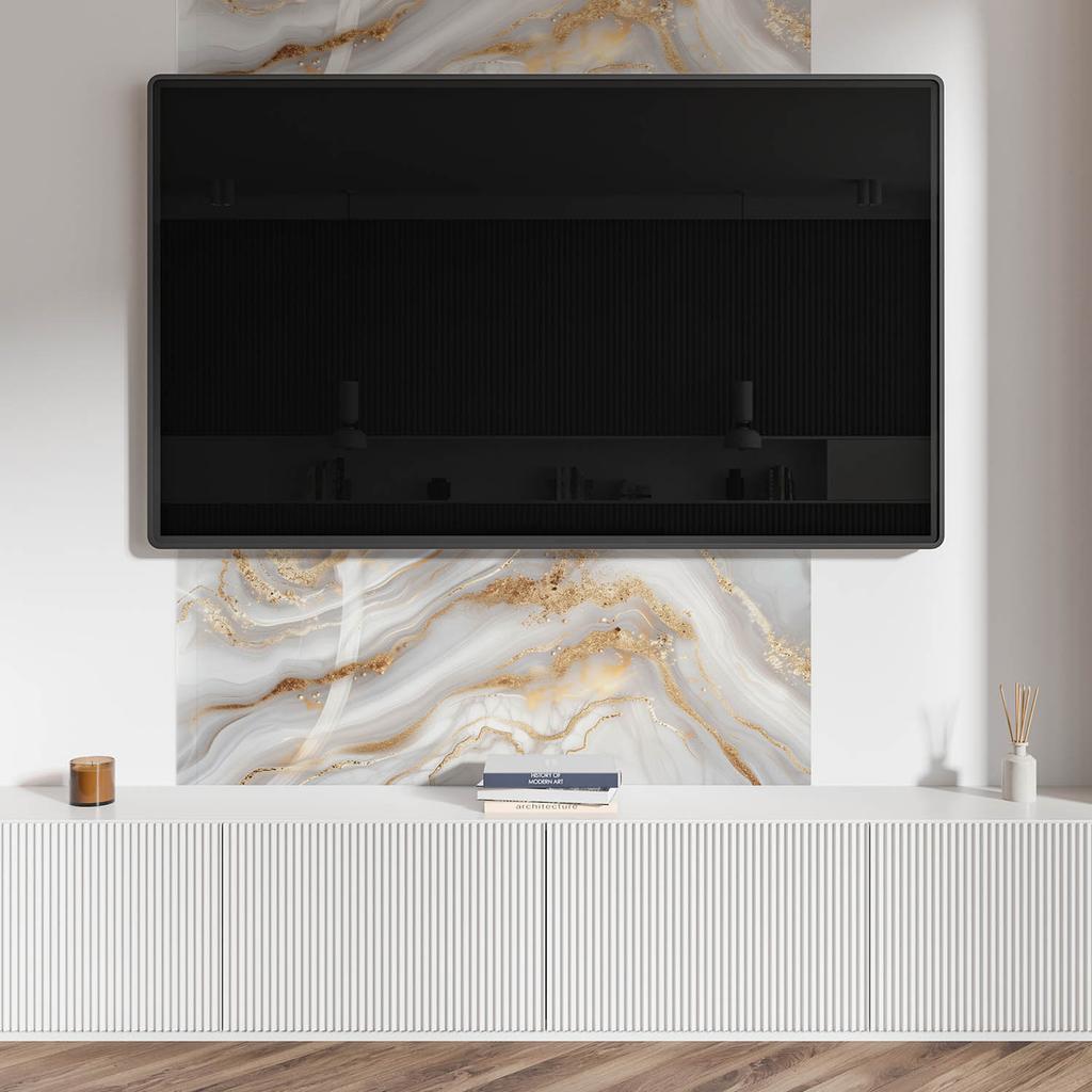 Self-Adhesive Printed Vinyl Panel 120x60 Cm Abstract Waves with Details