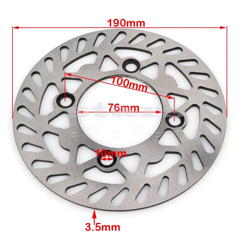 Front and rear brake disc rotor 190mm for 110cc 125cc Huayang Bosvel T8 Off-Road Dirt Bike Accessories Four Pit Dirt Bike ATV