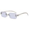 GM metal rimless glasses Y2K Spice Girl concave flat glasses nerd water silver sunglasses 8027 batches