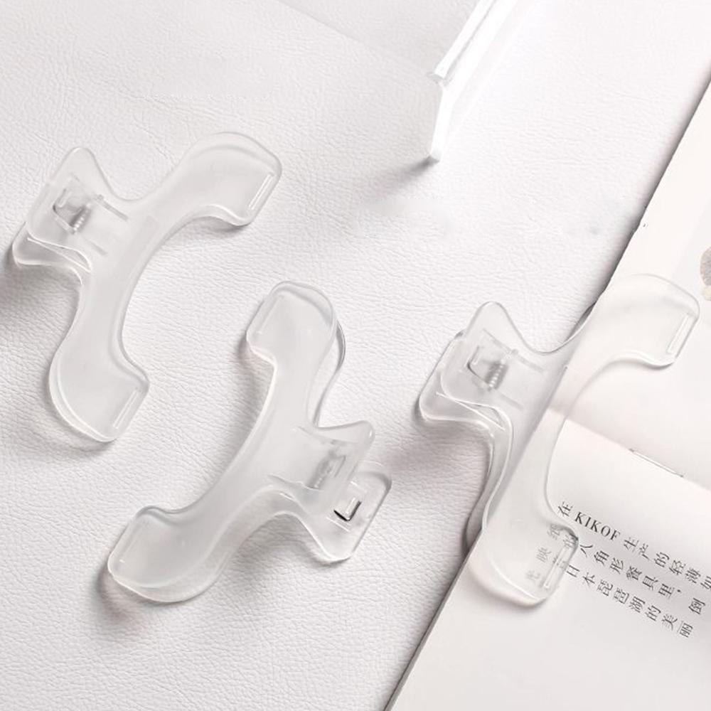 1-4pcs Book Clip Reading Plastic Clip Prevent Page Turning Transparent Frosted Folder Fixed Notebook Piano Score Creative Tool