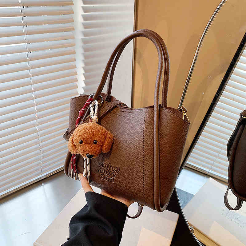 Модные женские маленькие сумки-ведра Классический дизайн с застежкой-защелкой из мягкой — фото 11