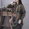 Women's Summer Literary Vintage Printed Thin Shirt Comfortable Casual Loose Top