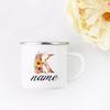 Personalisierte Blumige Initialen Namensbecher Benutzerdefinierter Name Tee Kaffee Heiße Schokolade Tasse Braut Brautjungfer Muttertag Geschenk für Sie