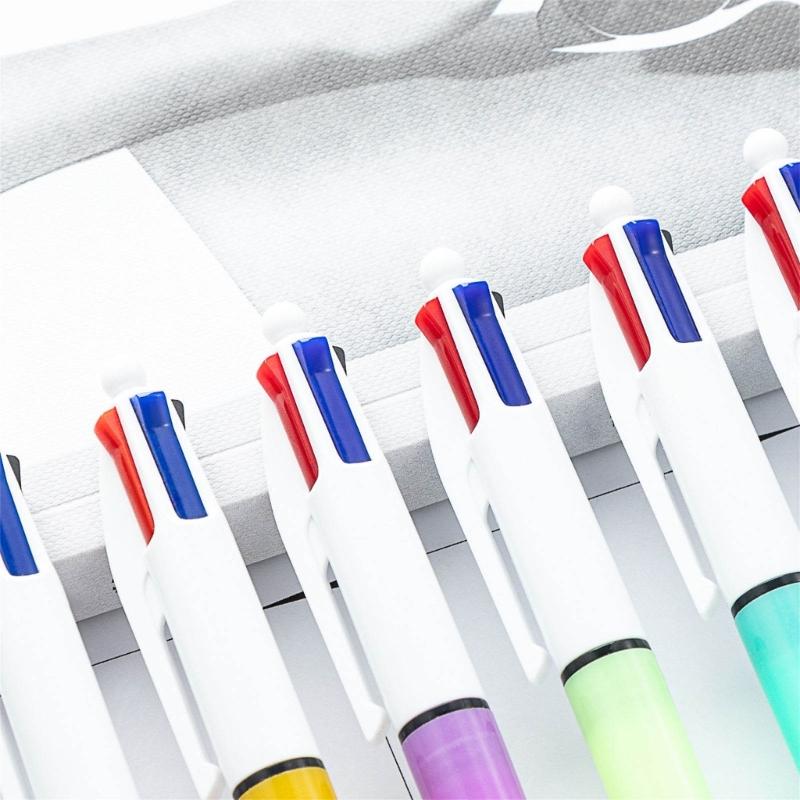 Ballpoint Pens 1.0mm Shuttle Pens 4-in-1 Retractable Ballpoint Pens Multicoloured Pens Writing Tool for Students Teacher