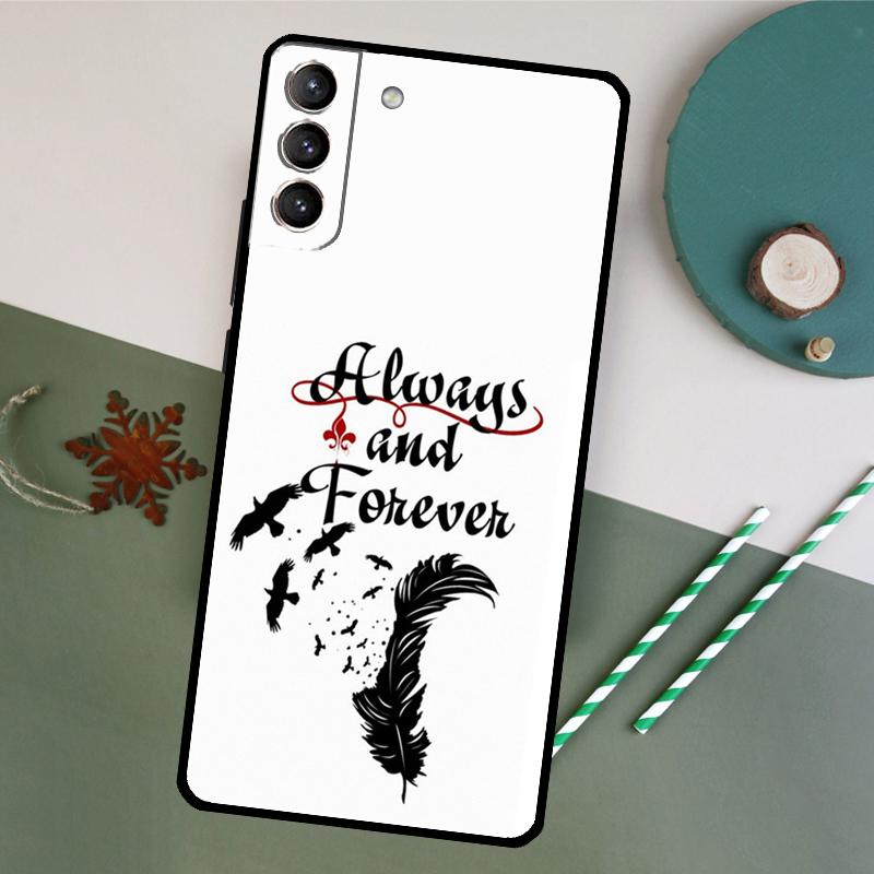 Always and Forever Vampire Diaries Case For Samsung Galaxy S23 S22 Ultra S20 S21 FE S8 S9 S10 Plus Note 10 20 Ultra Back Cover