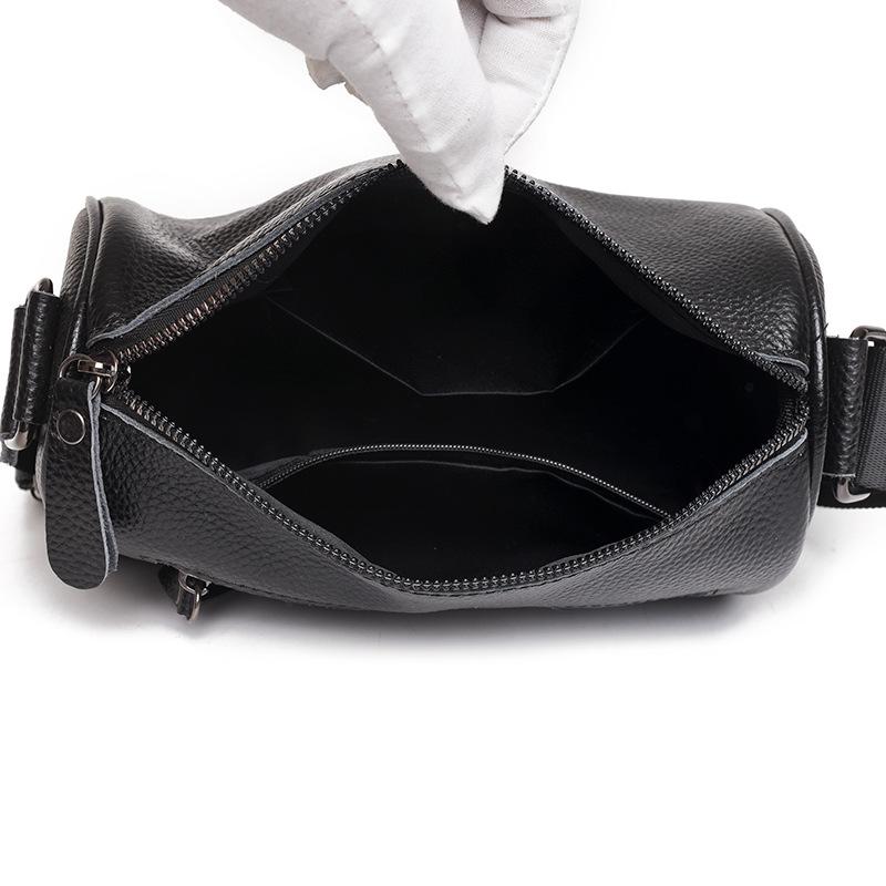 Leather women's bags new trendy fashion simple shoulder messenger bag first layer cowhide pillow bag