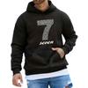 2025 Unisex Sweatshirt Casual Sports Pullover Top Harajuku Long-sleeved Hoodie Creative Number 7 Print Men Women Wear