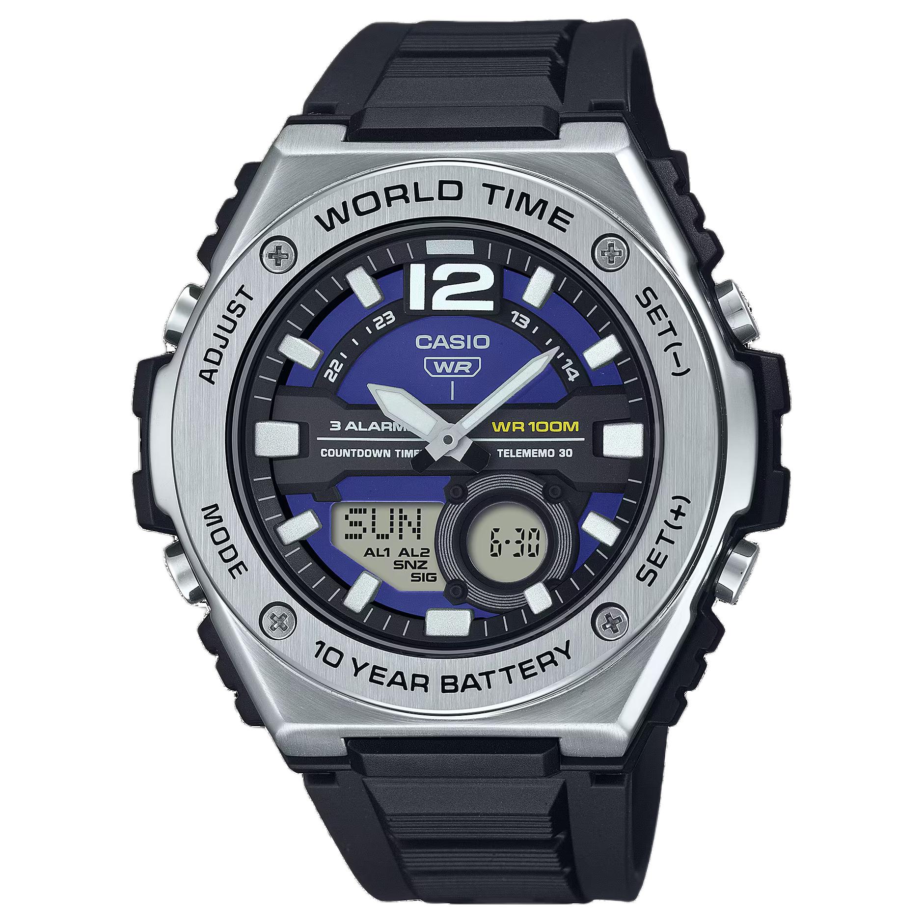 CASIO Unisex Standard Series Blue Watch MWQ-100-2AV MWQ-100-2AV Blue Dial