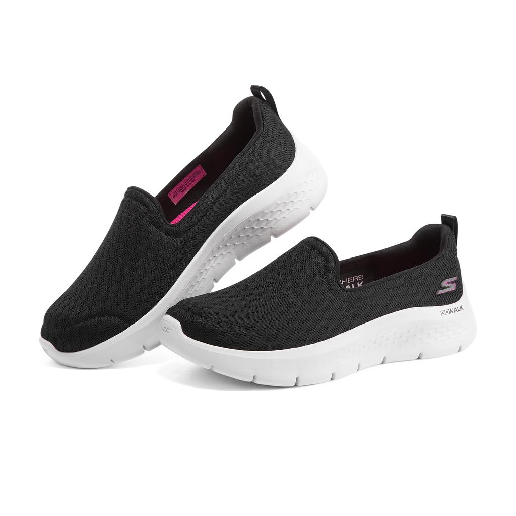 Skechers Go Walk Fle Mesh, Textile Low top Casual Shoes Women's Black 124955-BLK