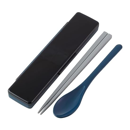 Skater Combi Set, Antibacterial, Chopsticks and Spoon Set, Chopsticks 21cm, Midnight Blue, CCS45SAAG