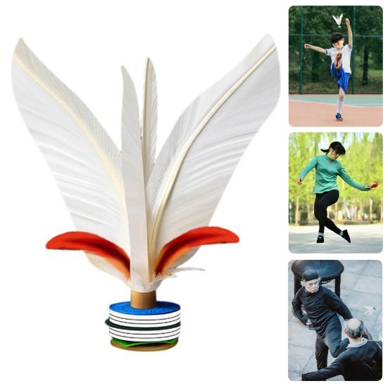 1/2/5 Pz Volani con Piume Leggeri Portatili Ispessiti Volani con Piume Colorate Sport all'Aperto con i Piedi