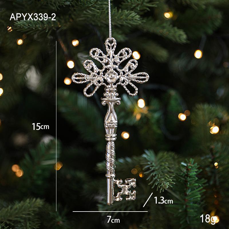 Silver Irregular Electroplated Christmas Tree Ornaments - Glossy Plastic Pendants In Stock