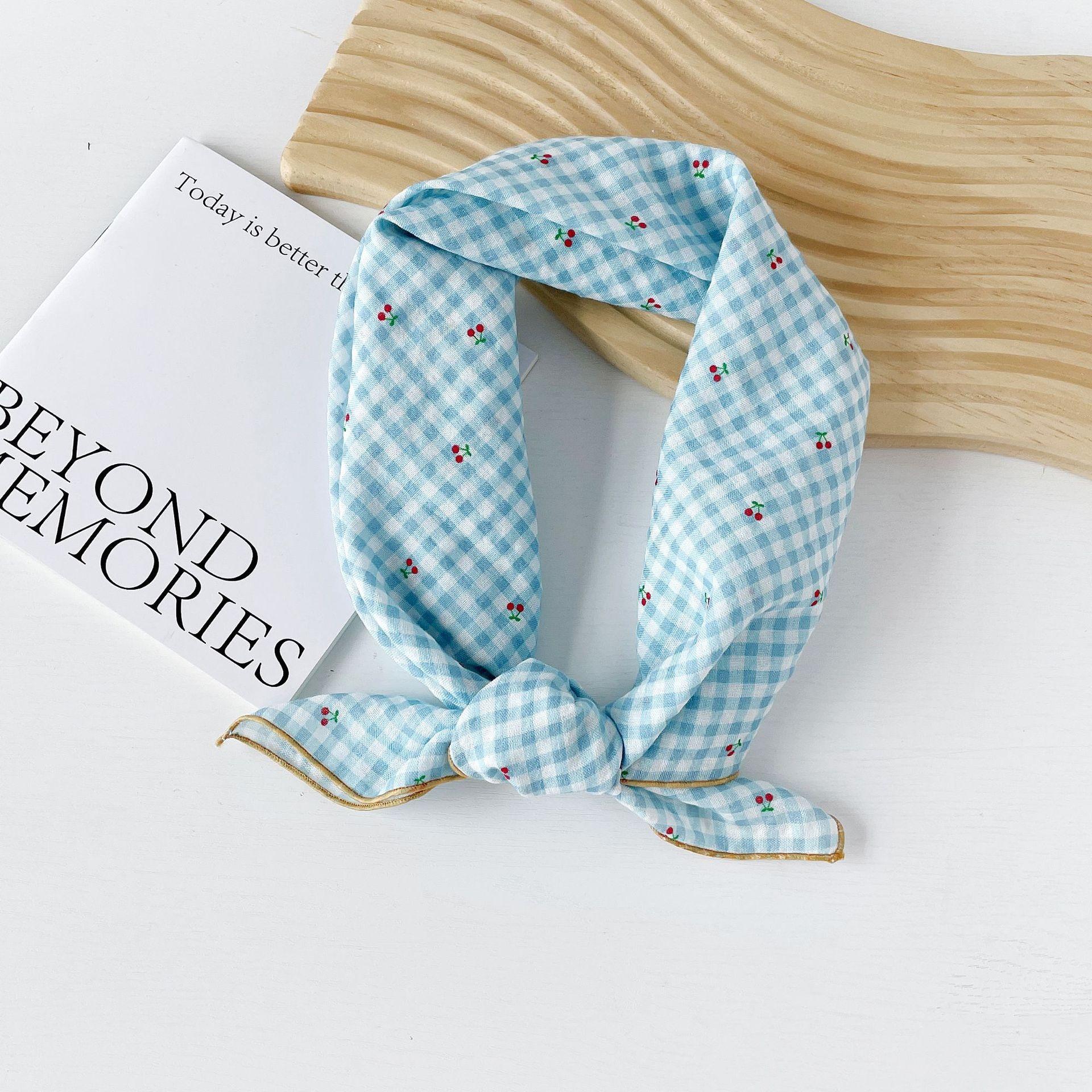 

All-cotton Scarf for Women s Small Square Scarf for Summer New Turban for Fashionable and Versatile Digital Printed Cotton and Linen Scarf 58*58