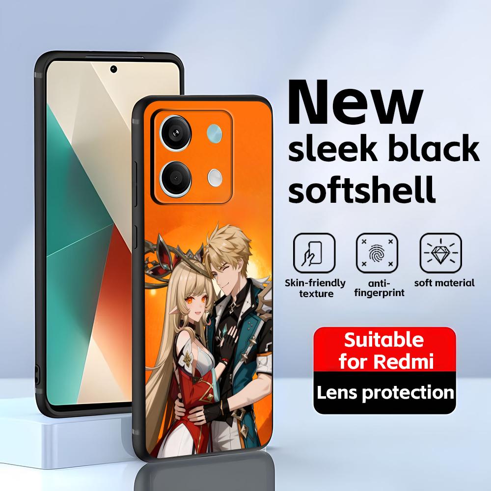 

genshin impact Varka Phone Case For Redmi Note 14 13 12 11 Pro Plus S 5G 14C A3 Soft Black Phone Cover Redmi Note 11 Pro 4G
