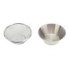 304 Stainless Steel Colander Set Microporous Fine Mesh Mini Metal Strainer with Mixing Bowl 14cm for
